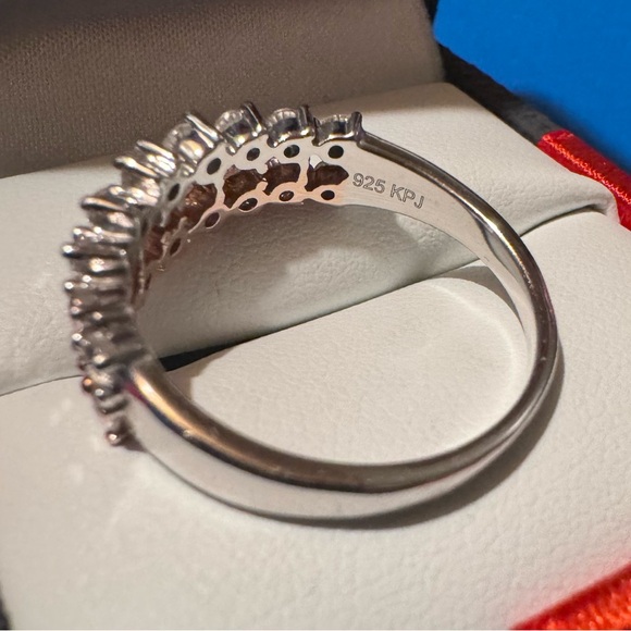 BELLA LUCE(R) 1.66CTW DIAMOND SIMULANT RHODIUM OVER STERLING SILVER AND 14k RG - Picture 3 of 5